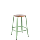 TABOURET NICOLLE BOIS METAL H60