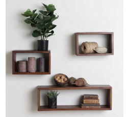 ETAGERE RECTANGLE EN BOIS RECYCLE - RAW MATERIALS 