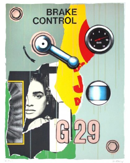 LITHOGRAPHIE PETER KLASEN "Brake control"