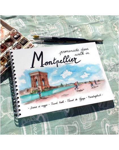 LIVRE AQUARELLE DE MONTPELLIER - STELLA FALDUTO