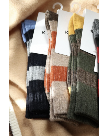 CHAUSSETTES RAYEES LAINE MERINOS  41-46 - KLUE