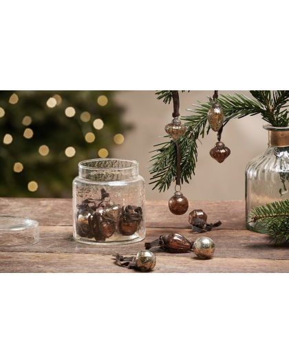 PETITE BOULE DE NOEL EN VERRE  - NKUKU