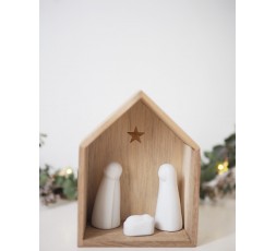 PETITE CRECHE EN BOIS ET PORCELAINE - RÄDER