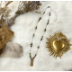 COLLIER PERLES ET PLAQUE EGYPTIENNE - LES FILLES DE COEUR