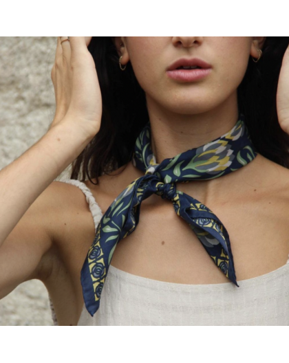 MINI FOULARD EN SOIE - LES BELLES VAGABONDES 