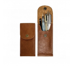 ETUI À STYLOS TROTTEUR EN CUIR - LAMALI 